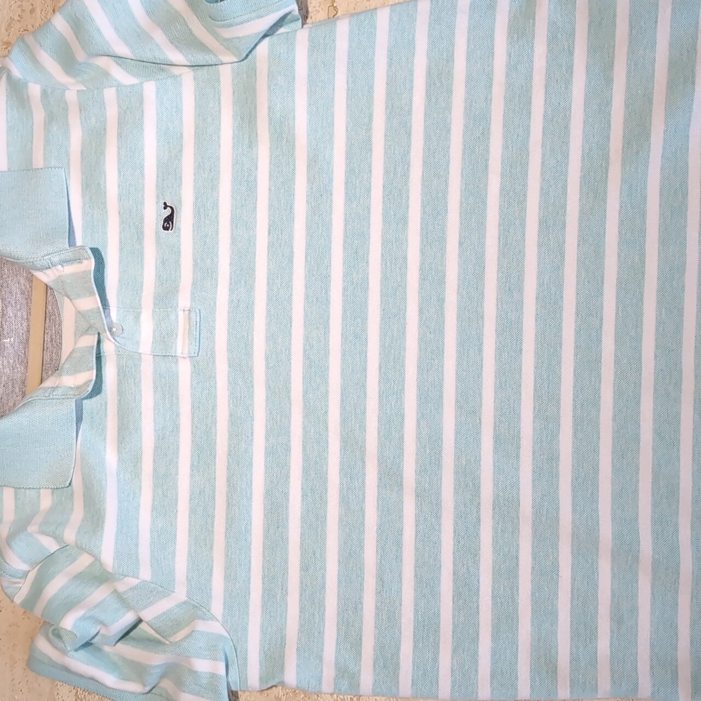 Vineyard Vines Boys Polo Shirt - Mint and White Stripes